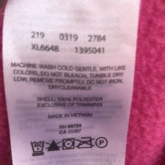 Womens Columbia pink fleece jacket Large full front zip long sleeves Barbiecore - Picture 4 of 6